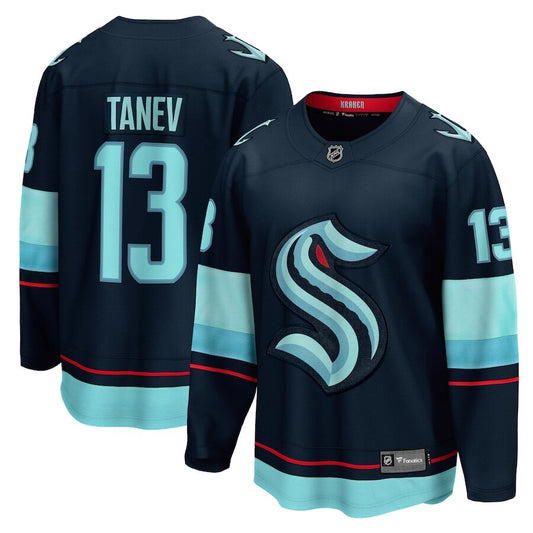 Men's Seattle Kraken Brandon Tanev Deep Sea Blue Jersey