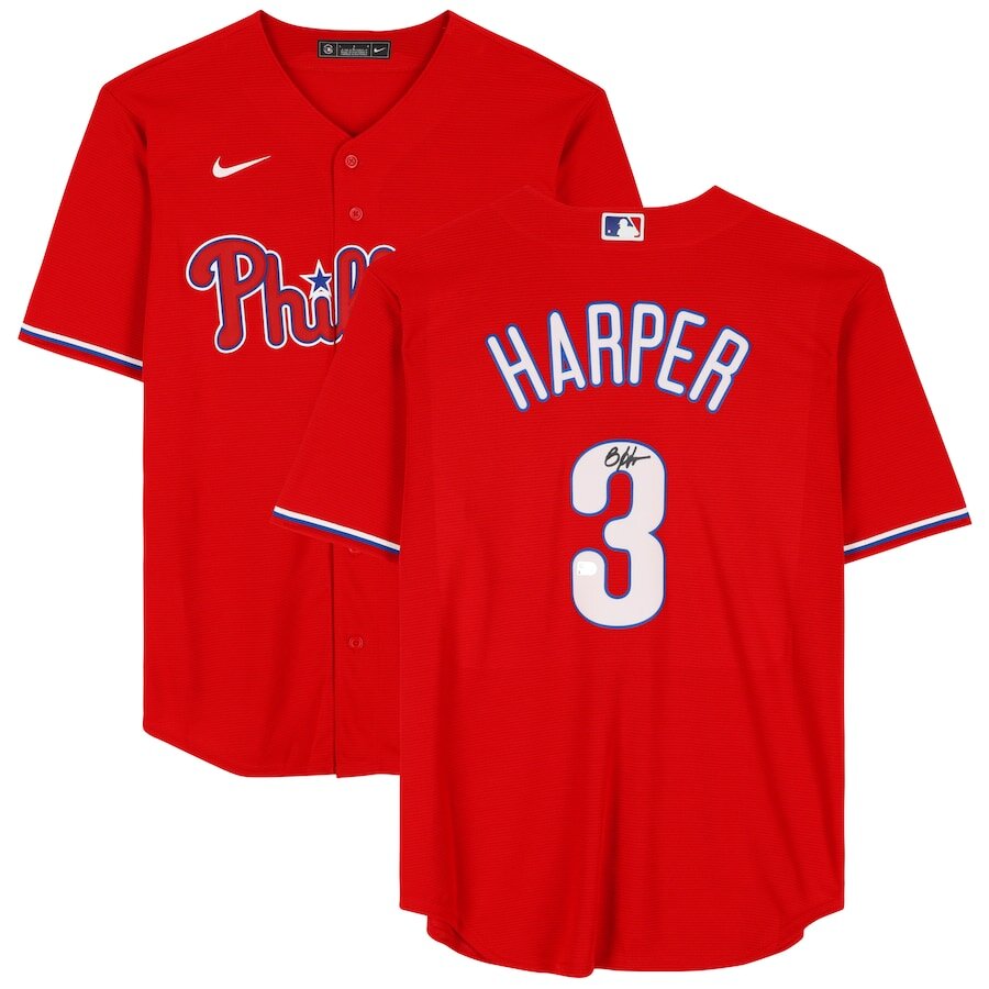 Men's Philadelphia Phillies Bryce Harper Red Jersey