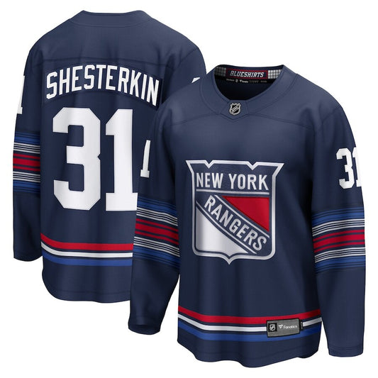 Men's New York Rangers Igor Shesterkin Navy Alternate Jersey