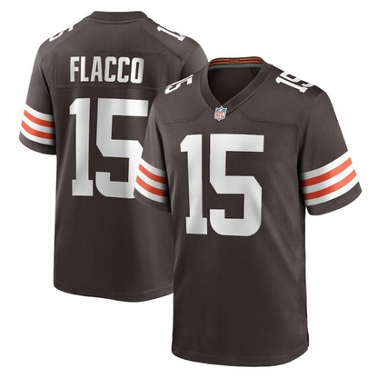 Men's Cleveland Browns Joe Flacco Brown Jersey