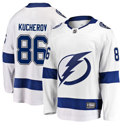 Men's Tampa Bay Lightning Nikita Kucherov White Jersey