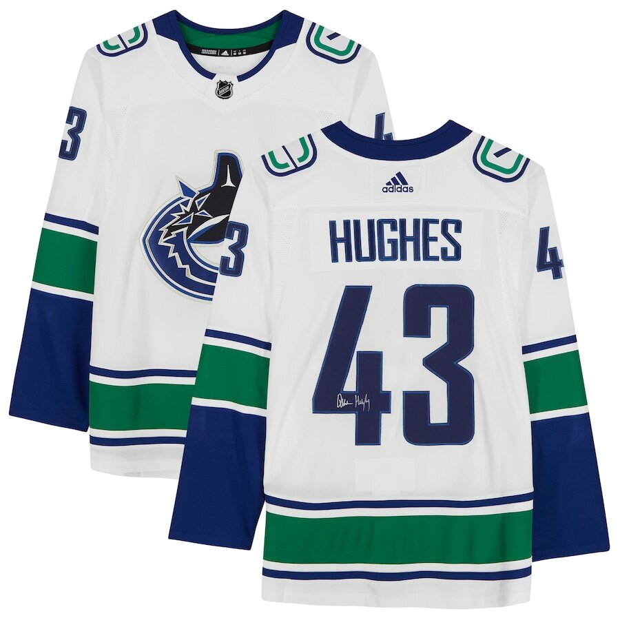 Men's Vancouver Canucks Quinn Hughes White Jersey