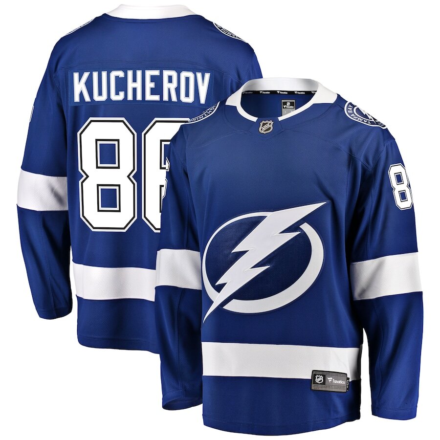 Men's Tampa Bay Lightning Nikita Kucherov Blue Jersey