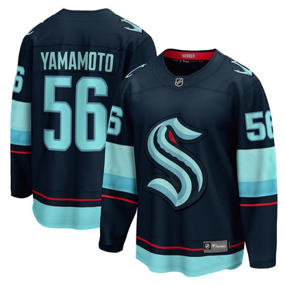 Men's Seattle Kraken Kailer Yamamoto Deep Sea Blue Jersey