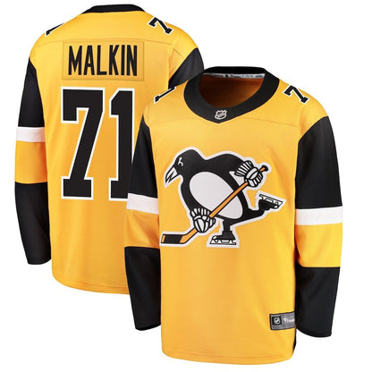 Men's Pittsburgh Penguins Evgeni Malkin Gold Alternate Jersey