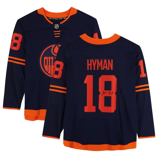 Men's Edmonton Oilers Zach Hyman Navy Jersey