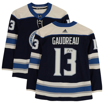 Men's Columbus Blue Jackets Johnny Gaudreau Navy Alternate Jersey