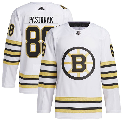 Men's Boston Bruins David Pastrnak White Jersey