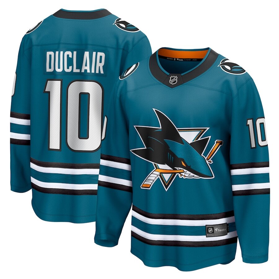 Men's San Jose Sharks Anthony Duclair Teal Jersey