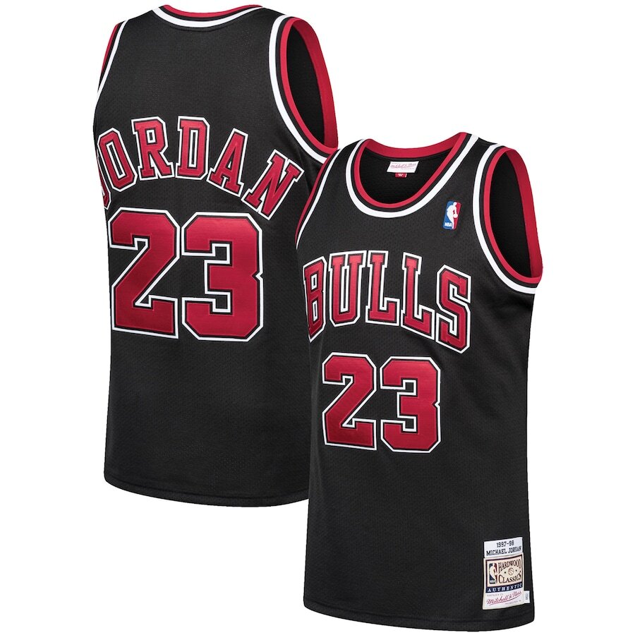 Men's Chicago Bulls Michael Jordan Black Jersey