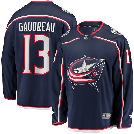 Men's Columbus Blue Jackets Johnny Gaudreau Navy Jersey