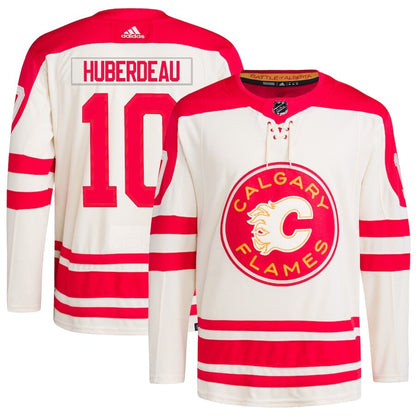 Men's Calgary Flames Jonathan Huberdeau Cream Jersey