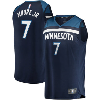 Men's Minnesota Timberwolves Wendell Moore Jr. Navy Jersey