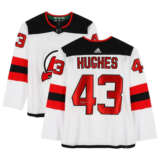 Men's New Jersey Devils Luke Hughes White Jersey