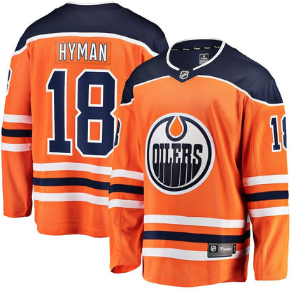 Men's Edmonton Oilers Zach Hyman Orange Jersey