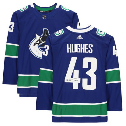 Men's Vancouver Canucks Quinn Hughes Blue Jersey