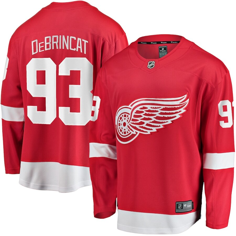 Men's Detroit Red Wings Alex DeBrincat Red Jersey