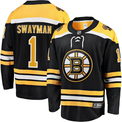 Men's Boston Bruins Jeremy Swayman Black Jersey