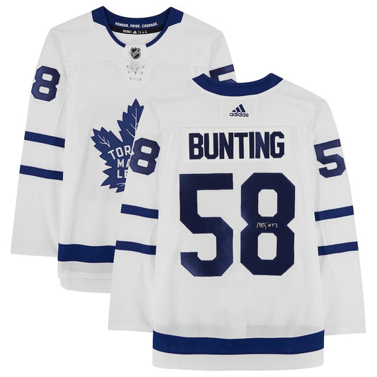 Men's Toronto Maple Leafs Michael Bunting White Jersey