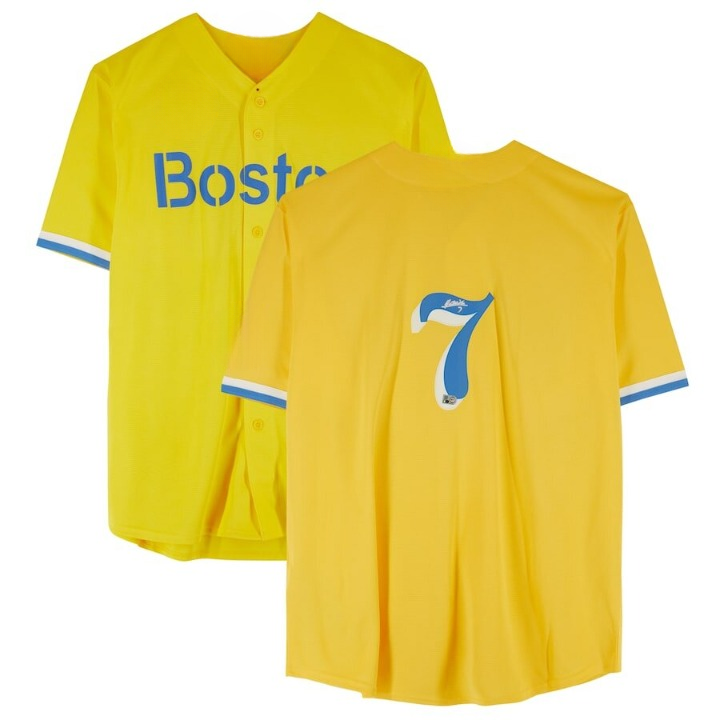 Men's Boston Red Masataka Yoshida Yellow Jersey