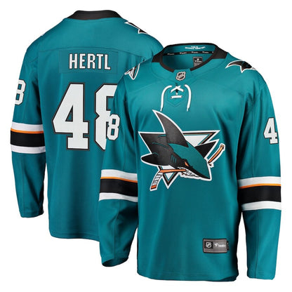 Men's San Jose Sharks Tomas Hertl Teal Jersey