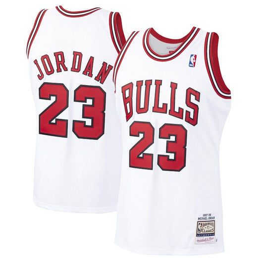 Men's Chicago Bulls Michael Jordan White Jersey