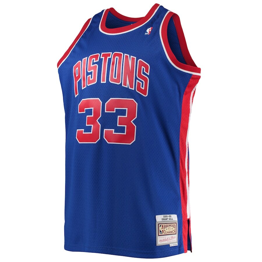 Men's Detroit Pistons Grant Hill Blue Jersey