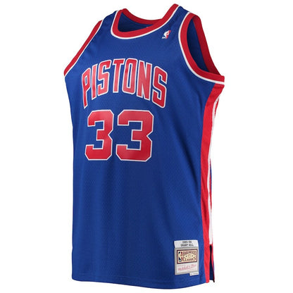 Men's Detroit Pistons Grant Hill Blue Jersey