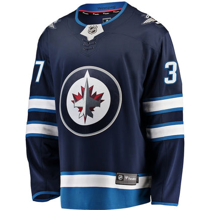 Men's Winnipeg Jets Connor Hellebuyck Navy Jersey