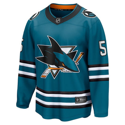 Men's San Jose Sharks Matt Benning Teal Jersey