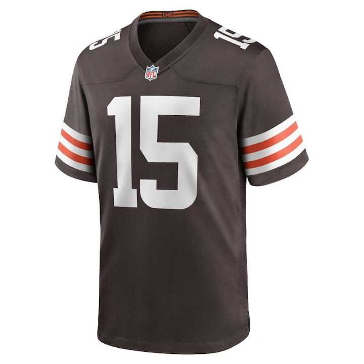 Men's Cleveland Browns Joe Flacco Brown Jersey