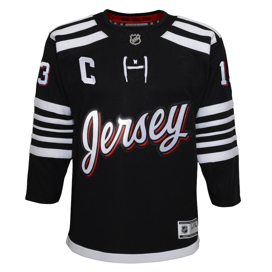 Men's New Jersey Devils Nico Hischier Black Alternate Jersey