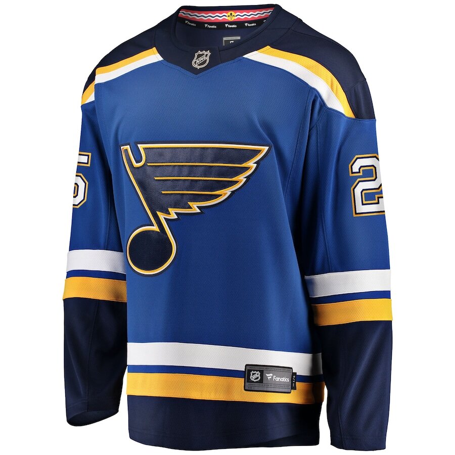 Men's St. Louis Blues Jordan Kyrou Blue Jersey