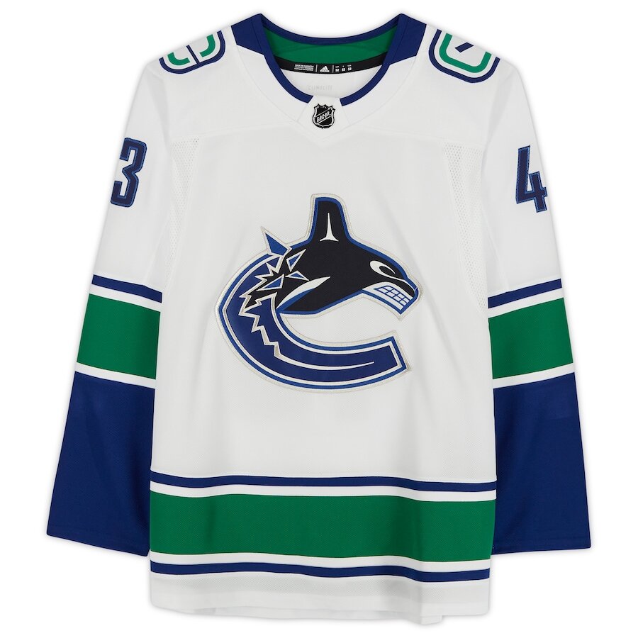 Men's Vancouver Canucks Quinn Hughes White Jersey