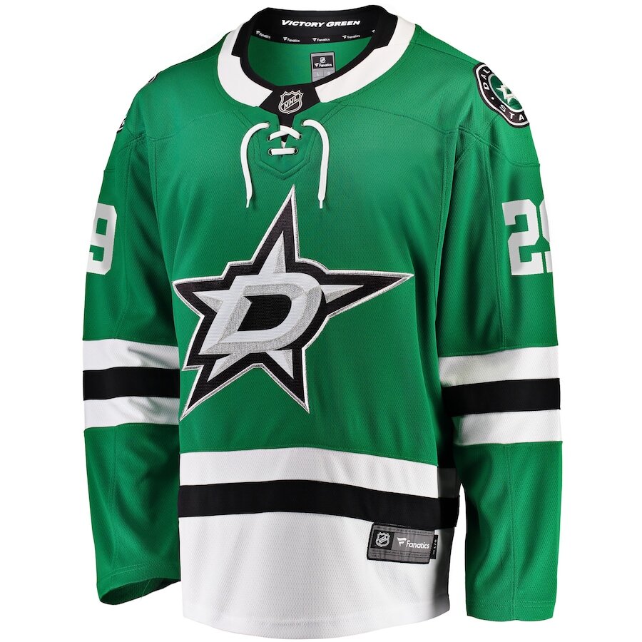 Men's Dallas Stars Jake Oettinger Kelly Green Jersey