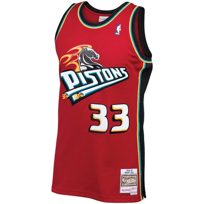 Men's Detroit Pistons Grant Hill Red Jersey