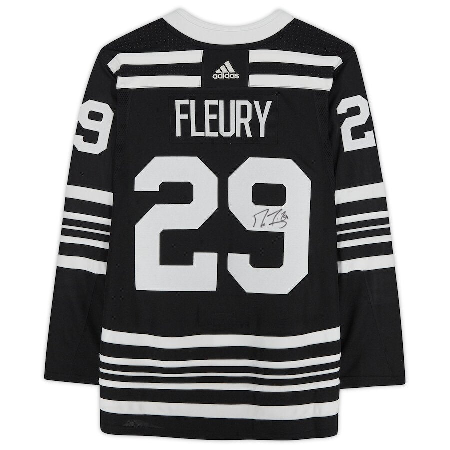 Men's Chicago Blackhawks Marc-Andre Fleury Black Alternate Jersey