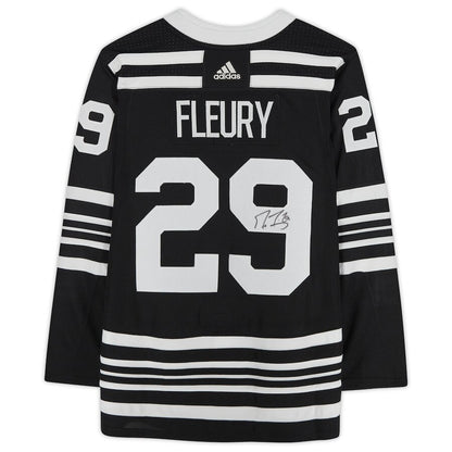 Men's Chicago Blackhawks Marc-Andre Fleury Black Alternate Jersey