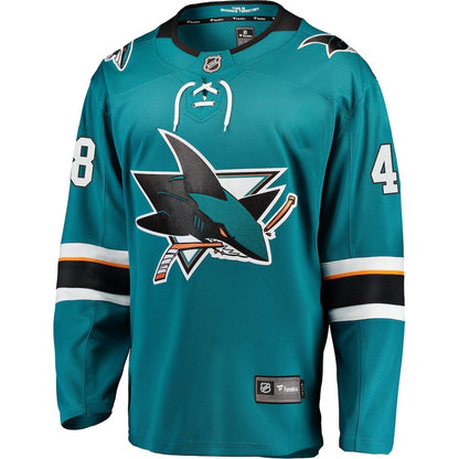 Men's San Jose Sharks Tomas Hertl Teal Jersey