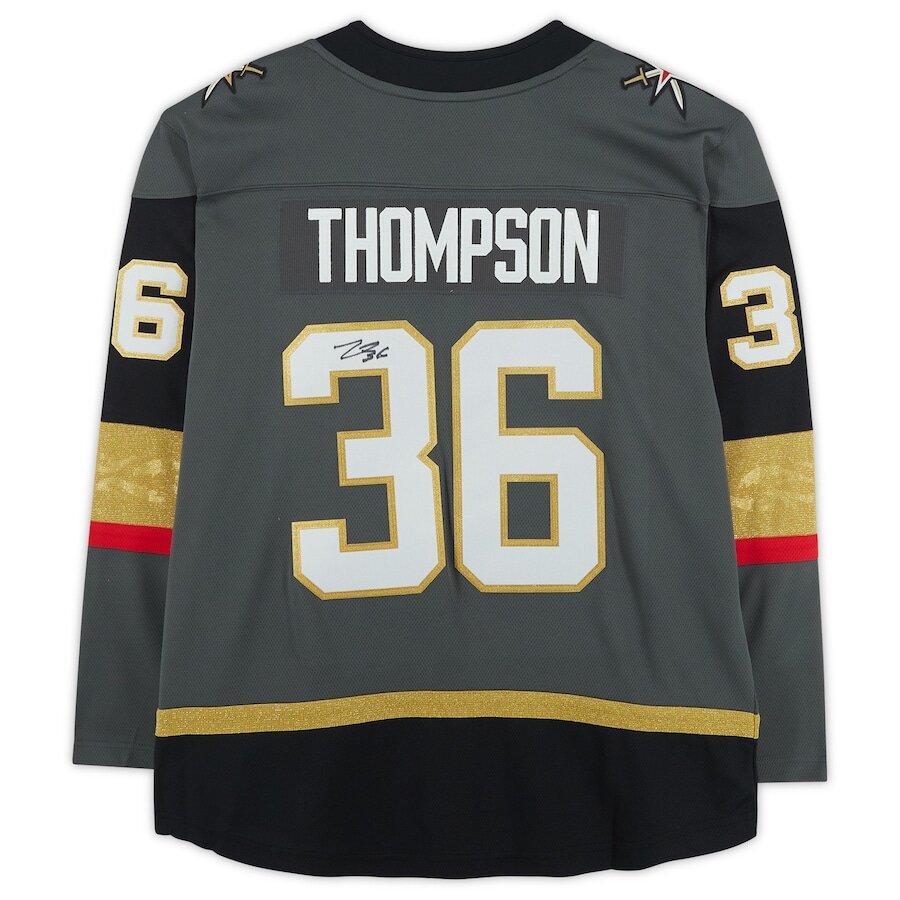 Men's Vegas Golden Knights Logan Thompson Gray Jersey