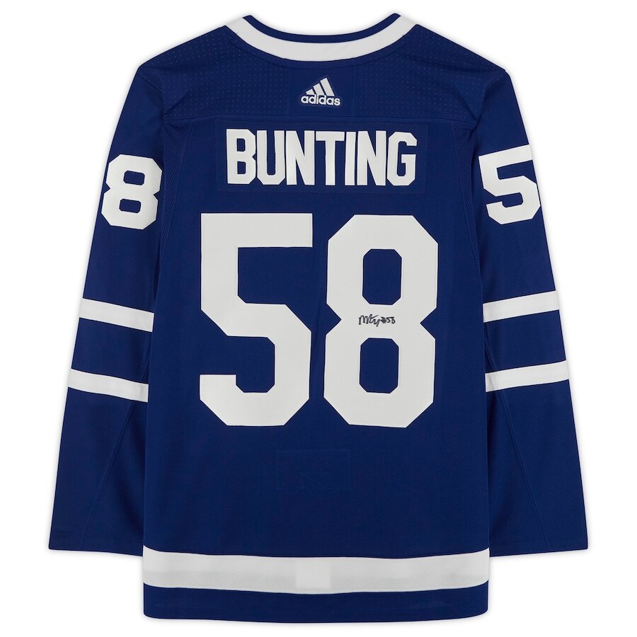 Men's Toronto Maple Leafs Michael Bunting Blue Jersey