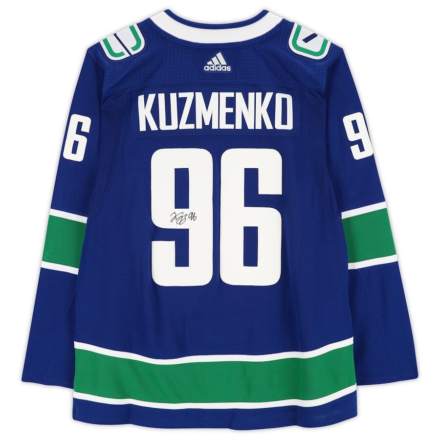 Men's Vancouver Canucks Andrei Kuzmenko Blue Jersey