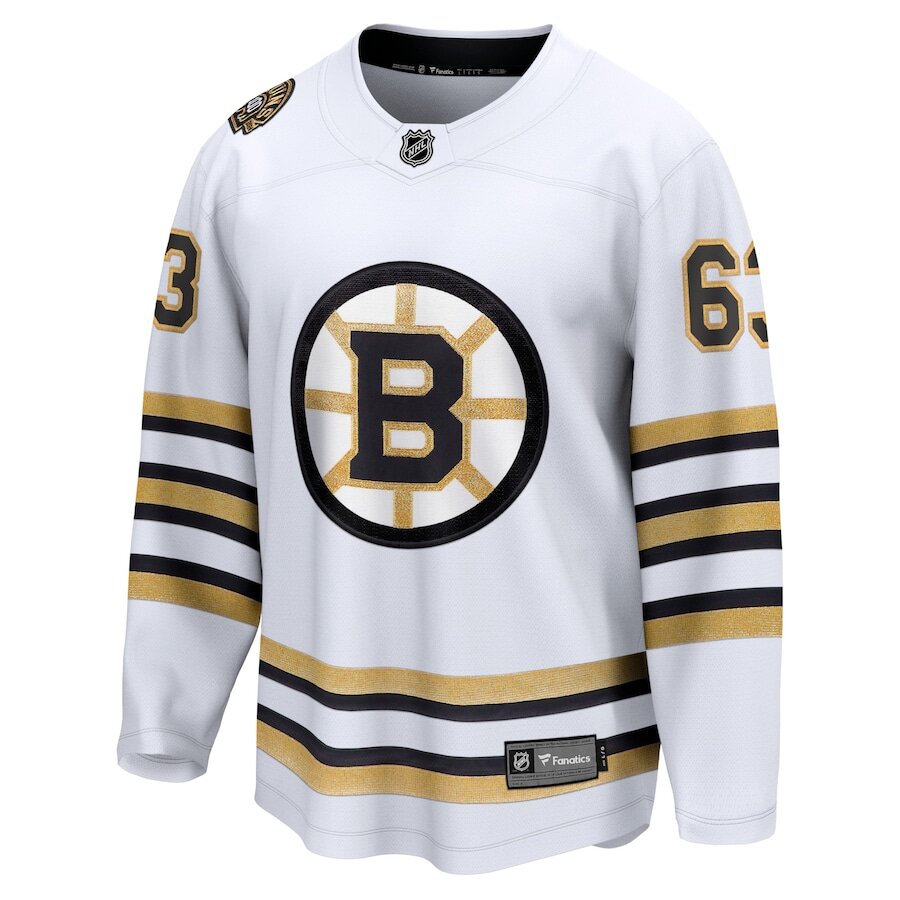 Men's Boston Bruins Brad Marchand White Jersey