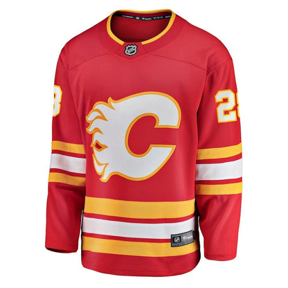 Men's Calgary Flames Elias Lindholm Red Jersey