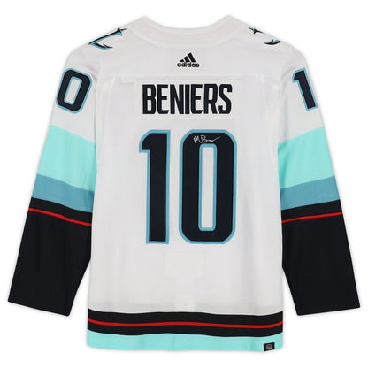 Men's Seattle Kraken Matty Beniers White Jersey