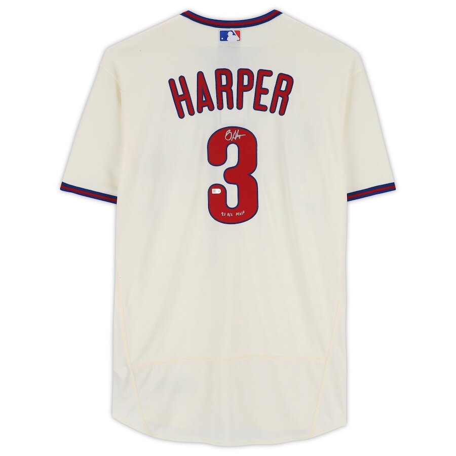 Men's Philadelphia Phillies Bryce Harper Cream Jersey