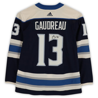 Men's Columbus Blue Jackets Johnny Gaudreau Navy Alternate Jersey