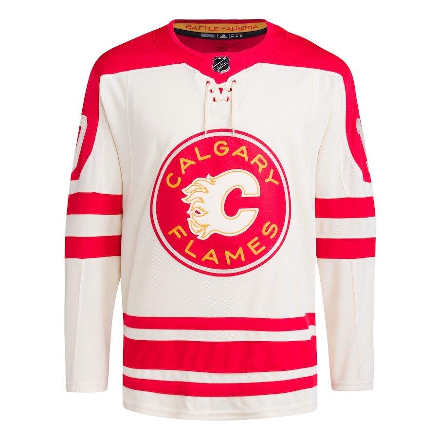 Men's Calgary Flames Jonathan Huberdeau Cream Jersey