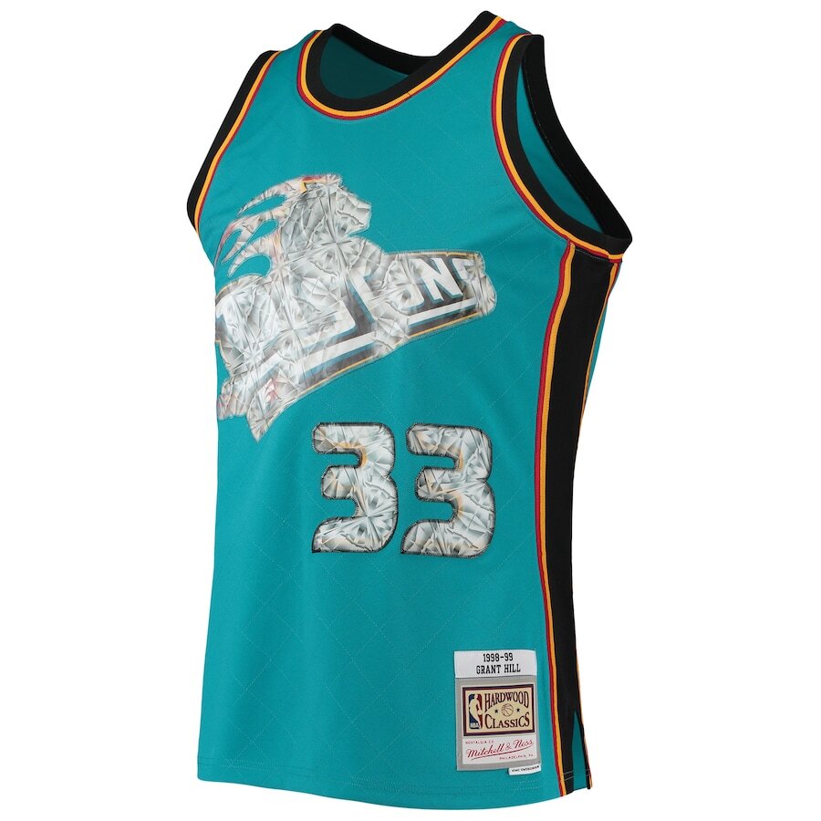 Men's Detroit Pistons Grant Hill Teal Jersey