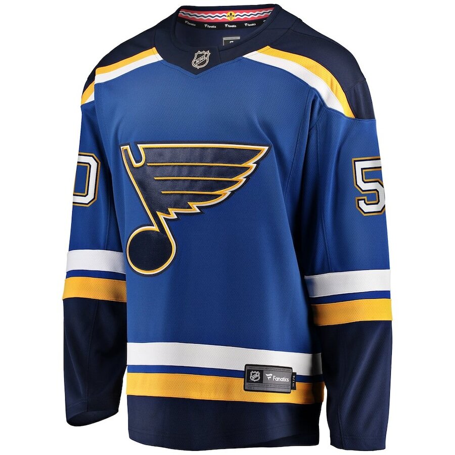 Men's St. Louis Blues Jordan Binnington Royal Jersey